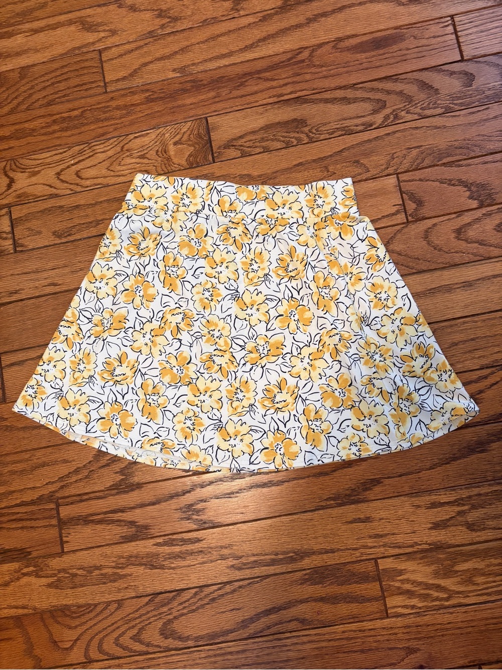 Pact Yellow Floral Circle Skirt